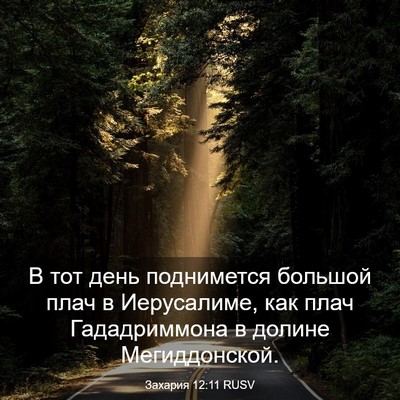 Picture 03 - Захария 12:11 RUSV - В тот день поднимется - Bible Verse Picture