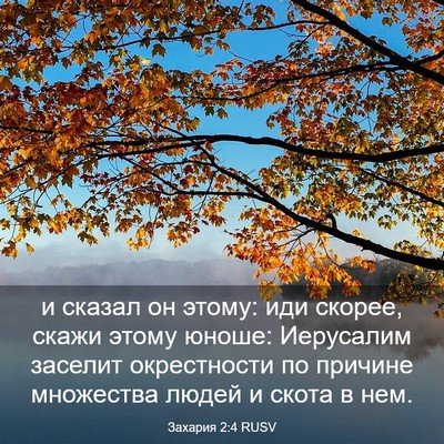 Picture 03 - Захария 2:4 RUSV - и сказал он этому: иди - Bible Verse Picture