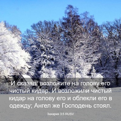 Picture 03 - Захария 3:5 RUSV - И сказал: возложите на - Bible Verse Picture