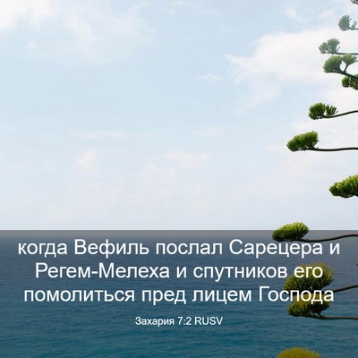 Picture 03 - Захария 7:2 RUSV - когда Вефиль послал - Bible Verse Picture