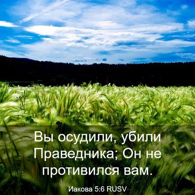 Picture 03 - Иакова 5:6 RUSV - Вы осудили, убили - Bible Verse Picture
