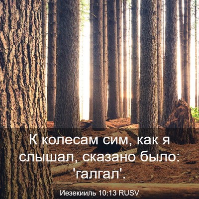 Picture 03 - Иезекииль 10:13 RUSV - К колесам сим, как я слышал, - Bible Verse Picture