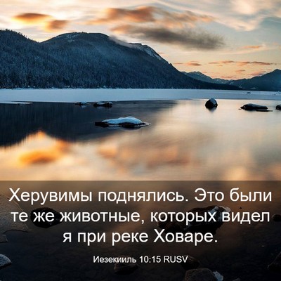 Picture 03 - Иезекииль 10:15 RUSV - Херувимы поднялись. Это - Bible Verse Picture