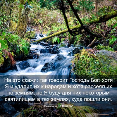 Picture 03 - Иезекииль 11:16 RUSV - На это скажи: так говорит - Bible Verse Picture