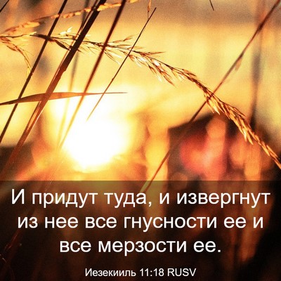 Picture 03 - Иезекииль 11:18 RUSV - И придут туда, и извергнут - Bible Verse Picture