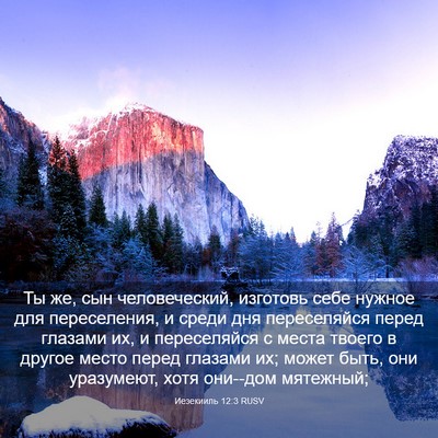 Picture 03 - Иезекииль 12:3 RUSV - Ты же, сын человеческий, - Bible Verse Picture