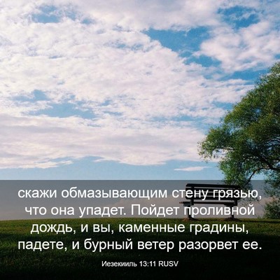 Picture 03 - Иезекииль 13:11 RUSV - скажи обмазывающим стену - Bible Verse Picture