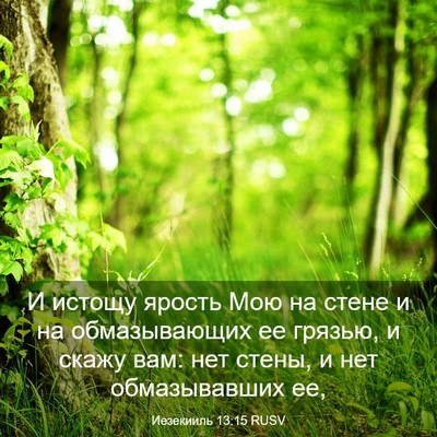 Picture 03 - Иезекииль 13:15 RUSV - И истощу ярость Мою на - Bible Verse Picture