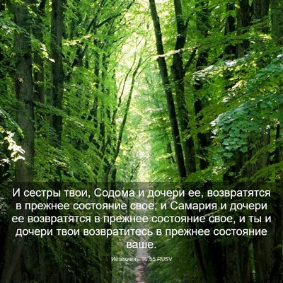 Picture 03 - Иезекииль 16:55 RUSV - И сестры твои, Содома и - Bible Verse Picture