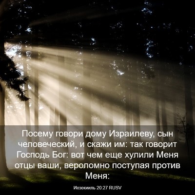 Picture 03 - Иезекииль 20:27 RUSV - Посему говори дому - Bible Verse Picture
