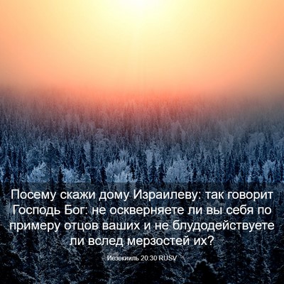 Picture 03 - Иезекииль 20:30 RUSV - Посему скажи дому - Bible Verse Picture