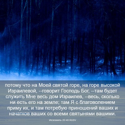 Picture 03 - Иезекииль 20:40 RUSV - потому что на Моей святой - Bible Verse Picture