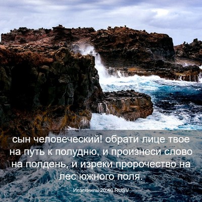 Picture 03 - Иезекииль 20:46 RUSV - сын человеческий! обрати - Bible Verse Picture