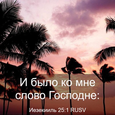 Picture 03 - Иезекииль 25:1 RUSV - И было ко мне слово - Bible Verse Picture
