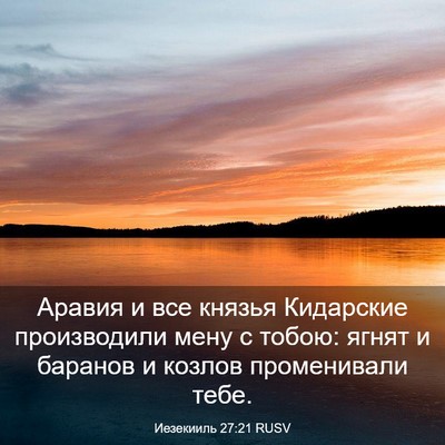 Picture 03 - Иезекииль 27:21 RUSV - Аравия и все князья - Bible Verse Picture