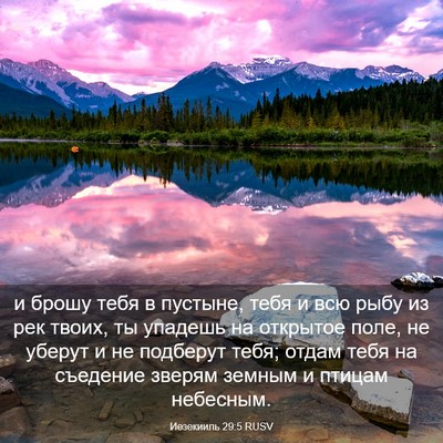 Picture 03 - Иезекииль 29:5 RUSV - и брошу тебя в пустыне, - Bible Verse Picture