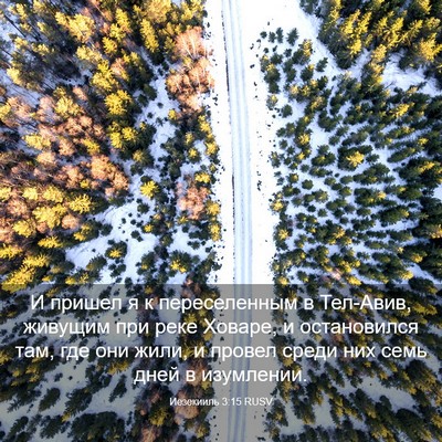 Picture 03 - Иезекииль 3:15 RUSV - И пришел я к переселенным в - Bible Verse Picture
