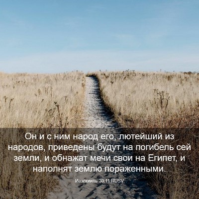 Picture 03 - Иезекииль 30:11 RUSV - Он и с ним народ его, - Bible Verse Picture