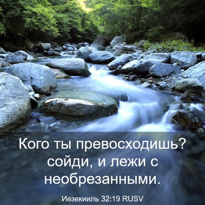 Picture 03 - Иезекииль 32:19 RUSV - Кого ты превосходишь? - Bible Verse Picture