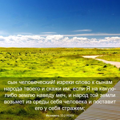 Picture 03 - Иезекииль 33:2 RUSV - сын человеческий! изреки - Bible Verse Picture