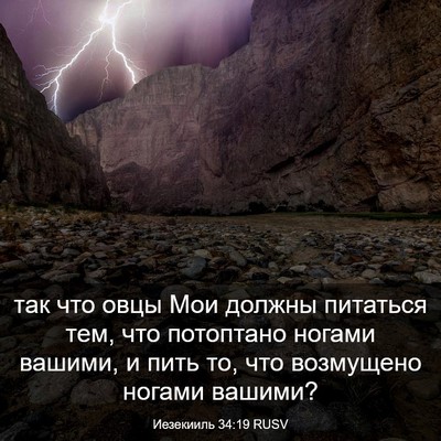 Picture 03 - Иезекииль 34:19 RUSV - так что овцы Мои должны - Bible Verse Picture
