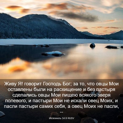 Picture 03 - Иезекииль 34:8 RUSV - Живу Я! говорит Господь - Bible Verse Picture