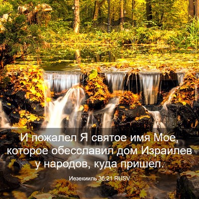 Picture 03 - Иезекииль 36:21 RUSV - И пожалел Я святое имя Мое, - Bible Verse Picture