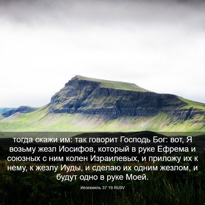 Picture 03 - Иезекииль 37:19 RUSV - тогда скажи им: так говорит - Bible Verse Picture