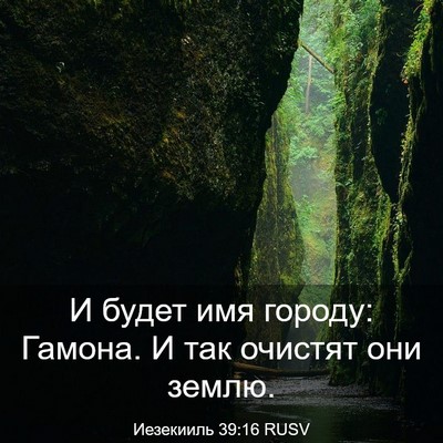 Picture 03 - Иезекииль 39:16 RUSV - И будет имя городу: Гамона. - Bible Verse Picture