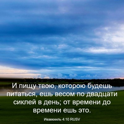 Picture 03 - Иезекииль 4:10 RUSV - И пищу твою, которою будешь - Bible Verse Picture