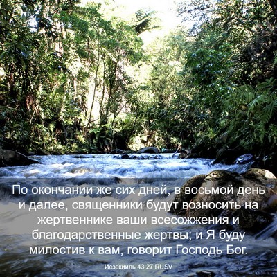 Picture 03 - Иезекииль 43:27 RUSV - По окончании же сих дней, в - Bible Verse Picture