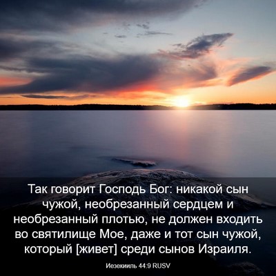 Picture 03 - Иезекииль 44:9 RUSV - Так говорит Господь Бог: - Bible Verse Picture