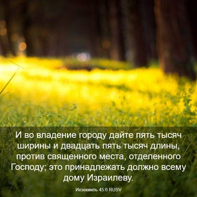 Picture 03 - Иезекииль 45:6 RUSV - И во владение городу дайте - Bible Verse Picture