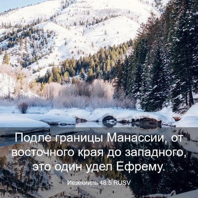 Picture 03 - Иезекииль 48:5 RUSV - Подле границы Манассии, от - Bible Verse Picture