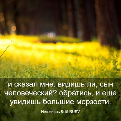Picture 03 - Иезекииль 8:15 RUSV - и сказал мне: видишь ли, сын - Bible Verse Picture