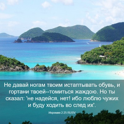Picture 03 - Иеремия 2:25 RUSV - Не давай ногам твоим - Bible Verse Picture