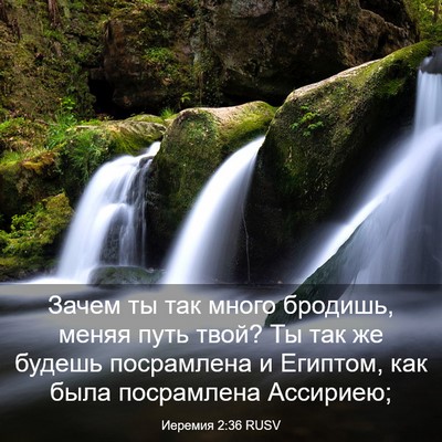 Picture 03 - Иеремия 2:36 RUSV - Зачем ты так много бродишь, - Bible Verse Picture