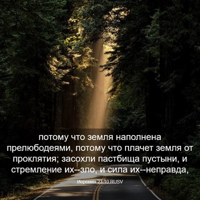 Picture 03 - Иеремия 23:10 RUSV - потому что земля наполнена - Bible Verse Picture