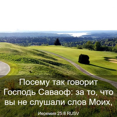 Picture 03 - Иеремия 25:8 RUSV - Посему так говорит Господь - Bible Verse Picture