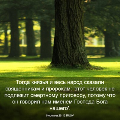 Picture 03 - Иеремия 26:16 RUSV - Тогда князья и весь народ - Bible Verse Picture