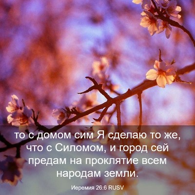 Picture 03 - Иеремия 26:6 RUSV - то с домом сим Я сделаю то - Bible Verse Picture