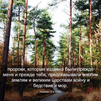 Picture 03 - Иеремия 28:8 RUSV - пророки, которые издавна - Bible Verse Picture