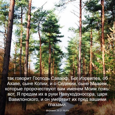 Picture 03 - Иеремия 29:21 RUSV - так говорит Господь - Bible Verse Picture