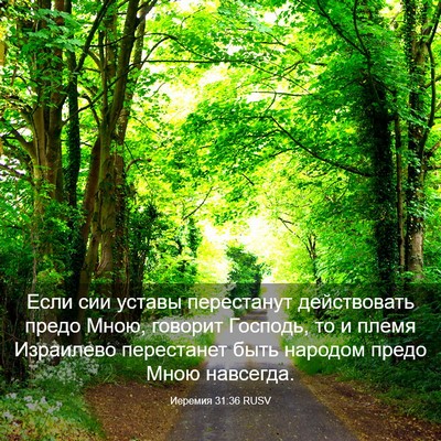 Picture 03 - Иеремия 31:36 RUSV - Если сии уставы перестанут - Bible Verse Picture