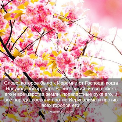 Picture 03 - Иеремия 34:1 RUSV - Слово, которое было к - Bible Verse Picture