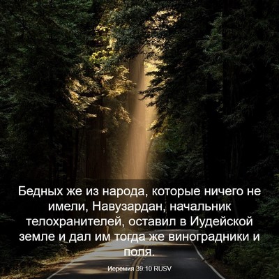 Picture 03 - Иеремия 39:10 RUSV - Бедных же из народа, - Bible Verse Picture