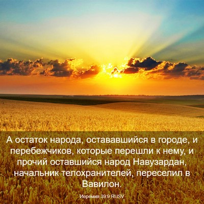 Picture 03 - Иеремия 39:9 RUSV - А остаток народа, - Bible Verse Picture