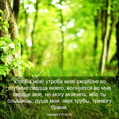 Picture 03 - Иеремия 4:19 RUSV - Утроба моя! утроба моя! - Bible Verse Picture