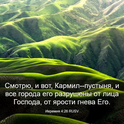 Picture 03 - Иеремия 4:26 RUSV - Смотрю, и вот, - Bible Verse Picture
