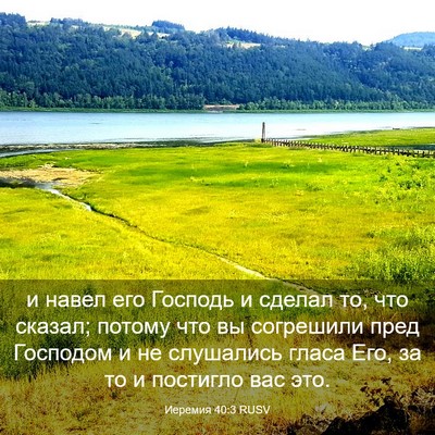 Picture 03 - Иеремия 40:3 RUSV - и навел его Господь и - Bible Verse Picture